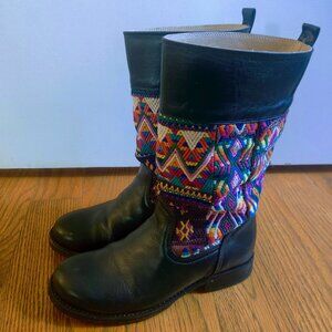 Handmade Boots with South American Motif